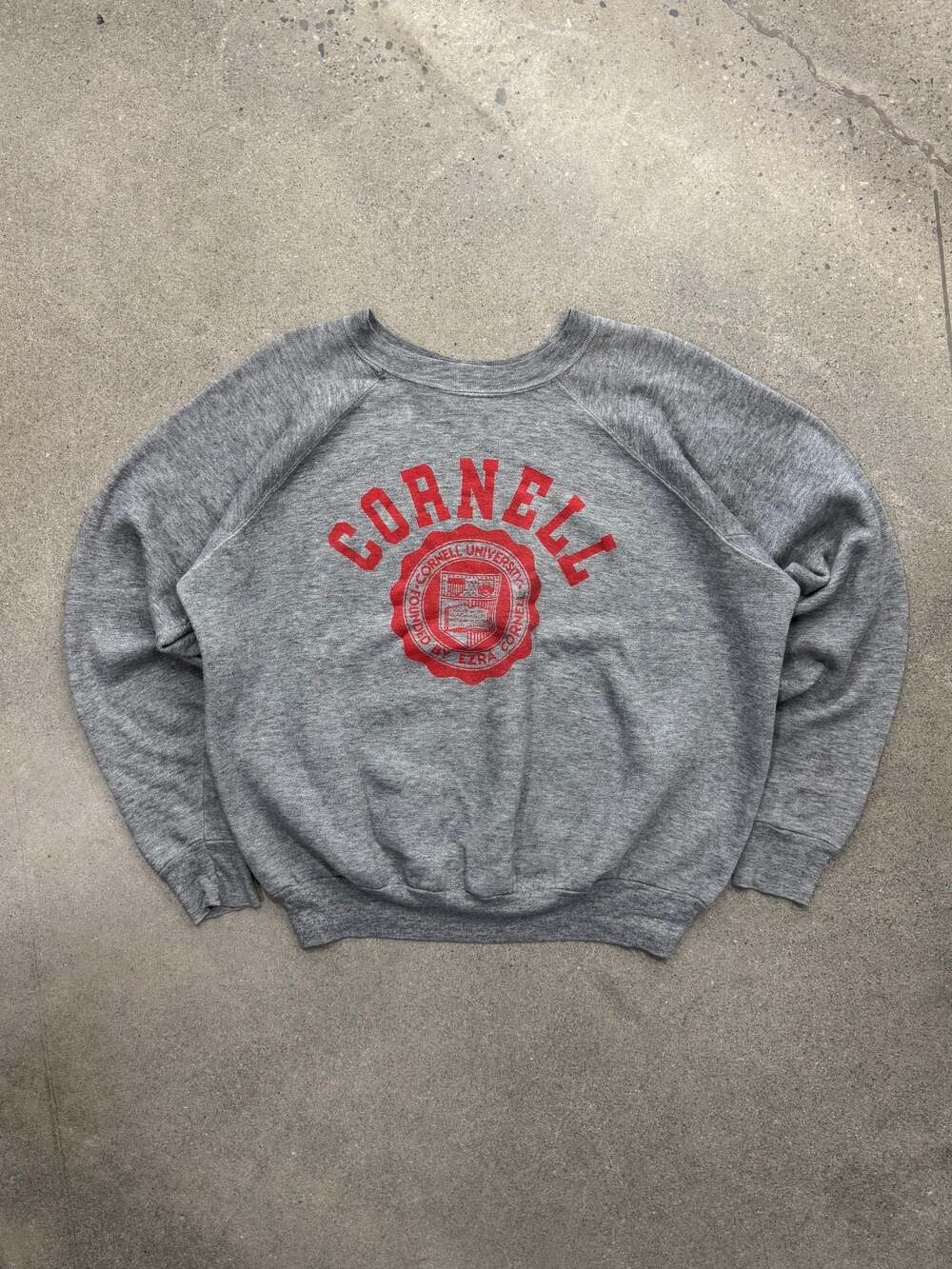 Vintage 80s Cornell University Collegiate Crewneck Sweatshirt - L